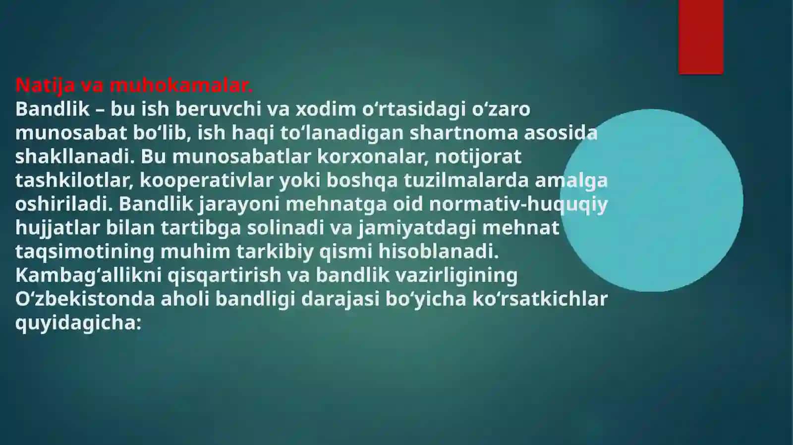 Aholining bandlik muammolari va ularni hal qilish yo‘llari 4