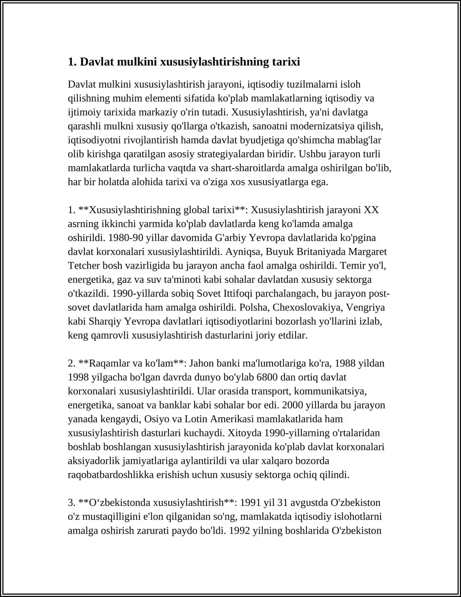 DAVLAT MULKINI XUSUSIYLASHTIRISH VA BOSHQARISH IQTISODIYOTNI TARTIBGA SOLISH VOSITASI 4