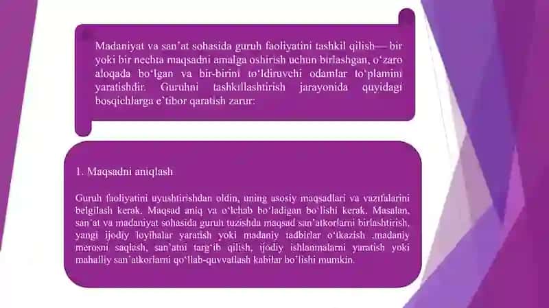 Guruh  faoliyatini uyushtirish 4