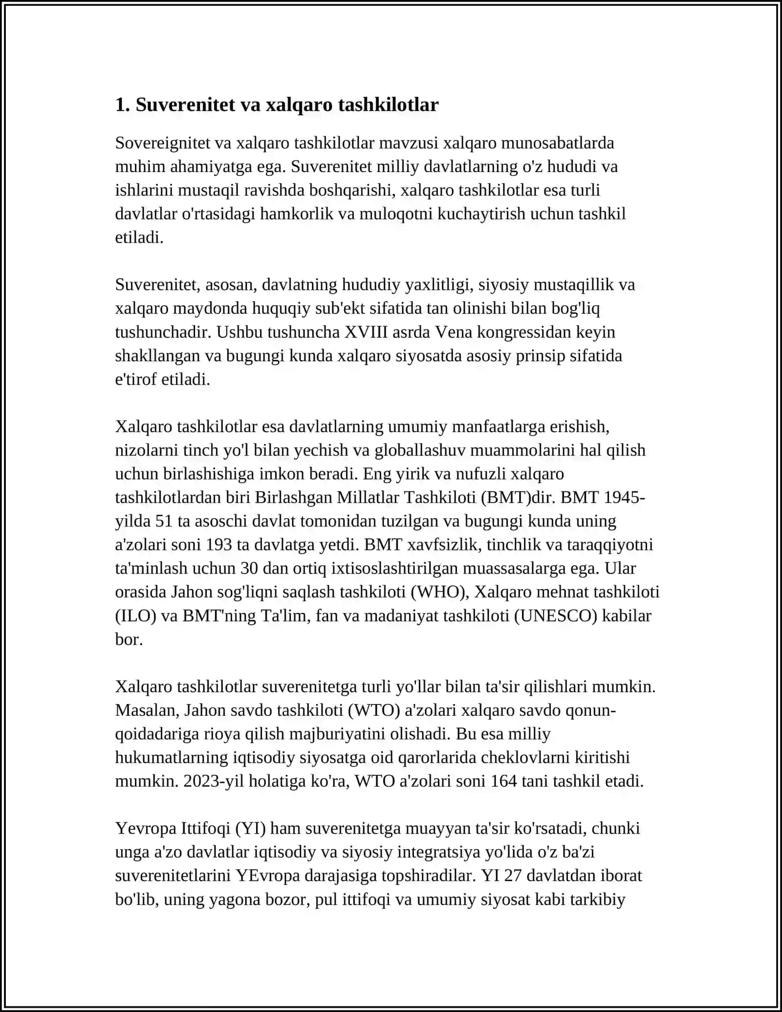 SUI GENERIS XALQARO TASHKILOTLAR 4