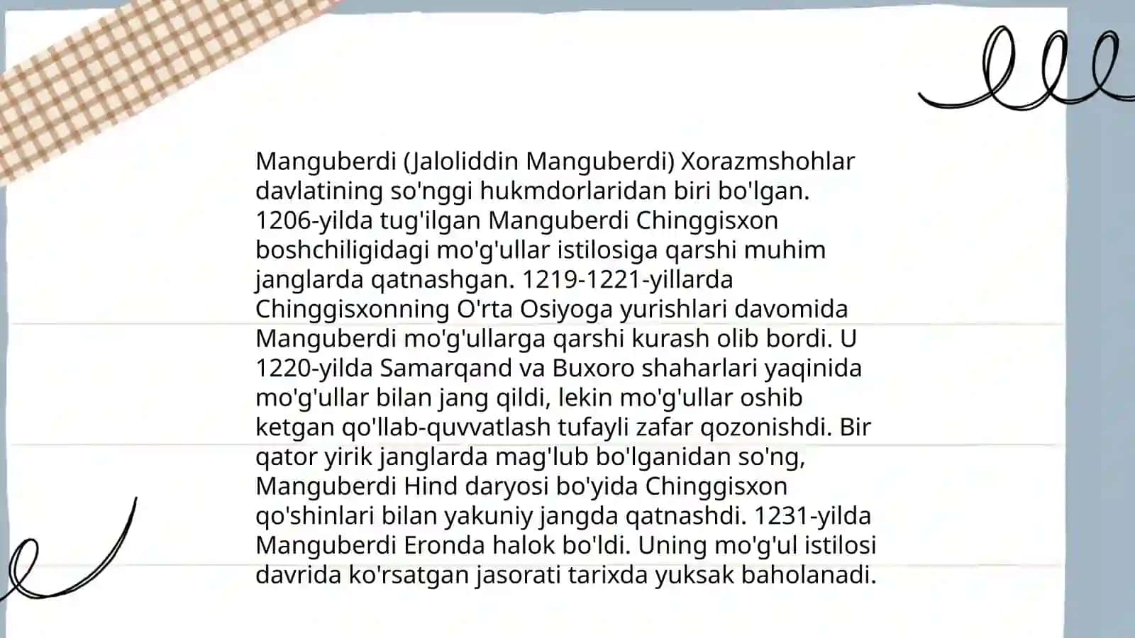 Jaloliddin Manguberdi - Tarixi shaxsiyati 4