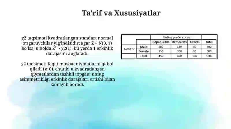 χ² Taqsimotlari 4