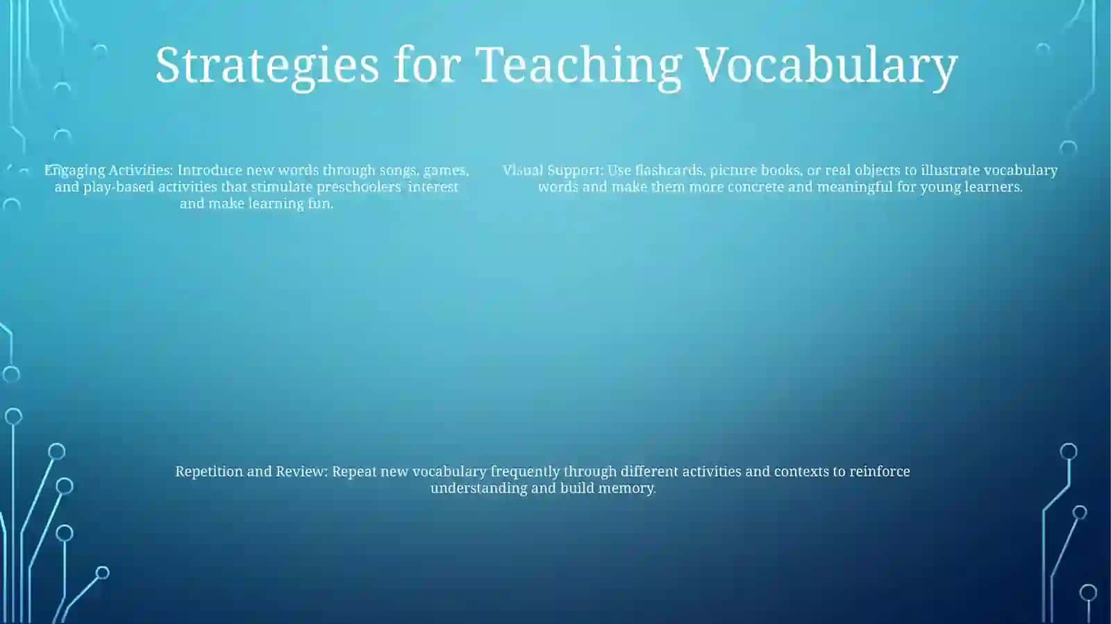 Vocabulary Teaching Exercises In Teaching English To Preschool Children 4