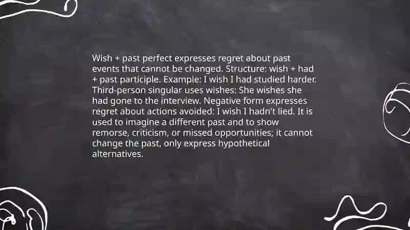 Plan: Wish sentence and mixed type 4
