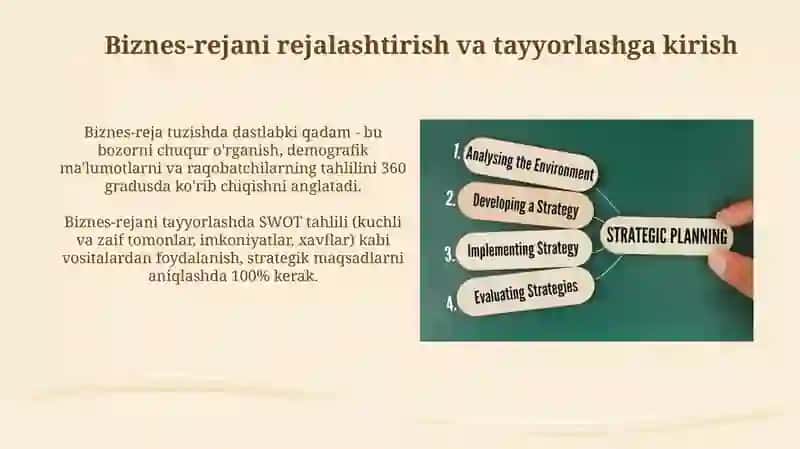 Biznes-reja tuzish: bosqichlari va amaliy ko‘nikmalar 4