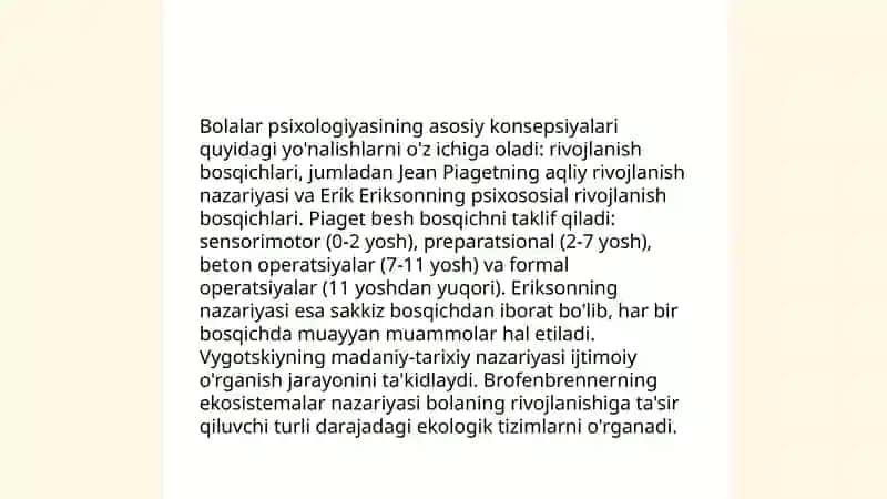 Bolalar Psixologiyasining Predmeti va Vazifalari 4