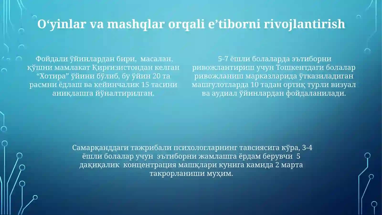 Bolalarda diqqatni rivojlanishi 4