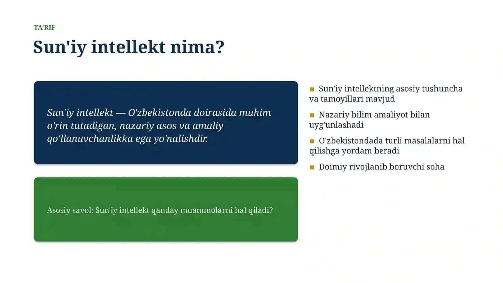 Sun'iy intellekt Asoslari va tushunchasi 4