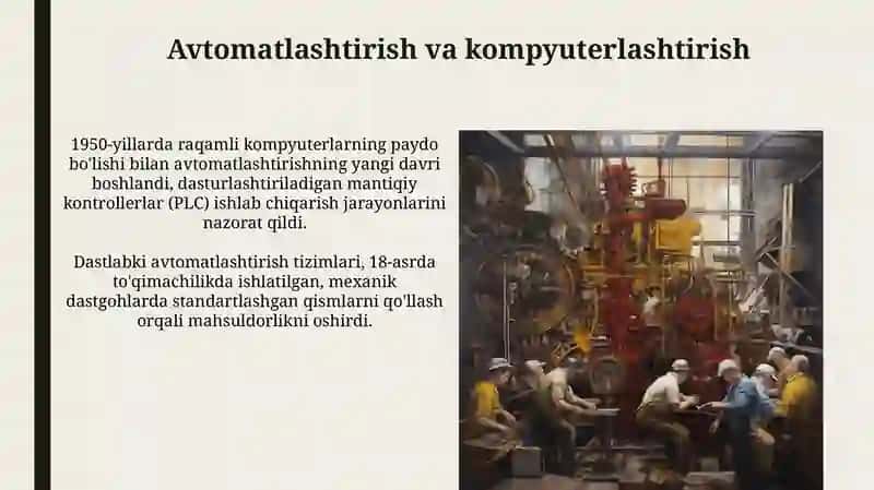 Un ishlab chiqarish sanoati tarixi 4