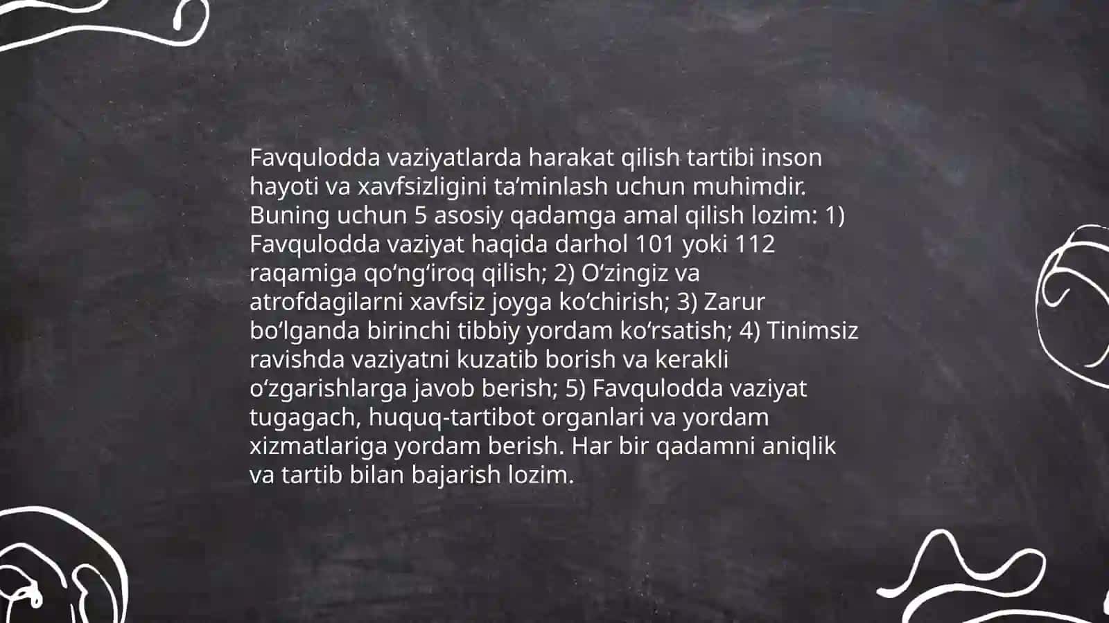 Yoʻl harakati hodisalarda jabrlangan shaxsga birinchi tibbiy yordam koʻrsatish 4