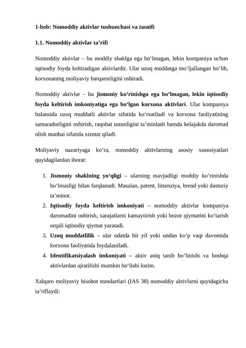 Nomoddiy aktivlar hisobi 4