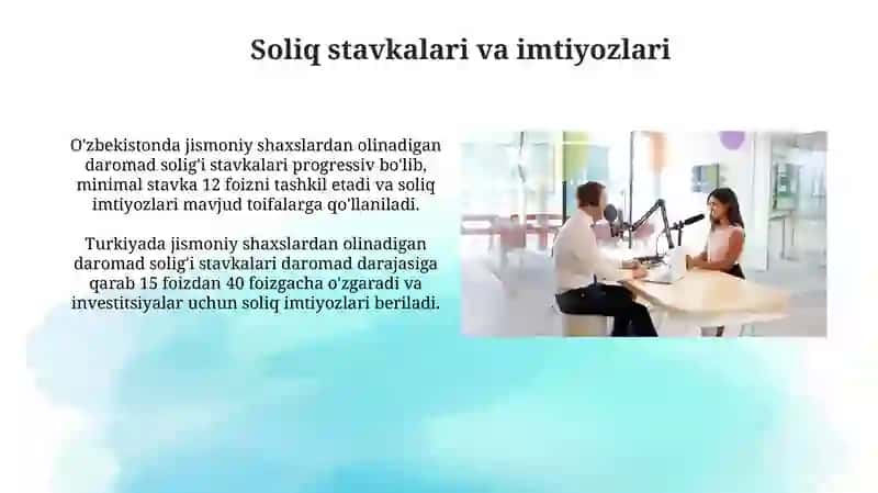 Jismoniy shaxslar daromad soligʻi Oʻzbekiston va Turkiya tajribasi 4