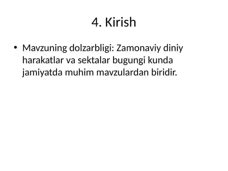 Zamonaviy diniy harakatlar va sektalar 4