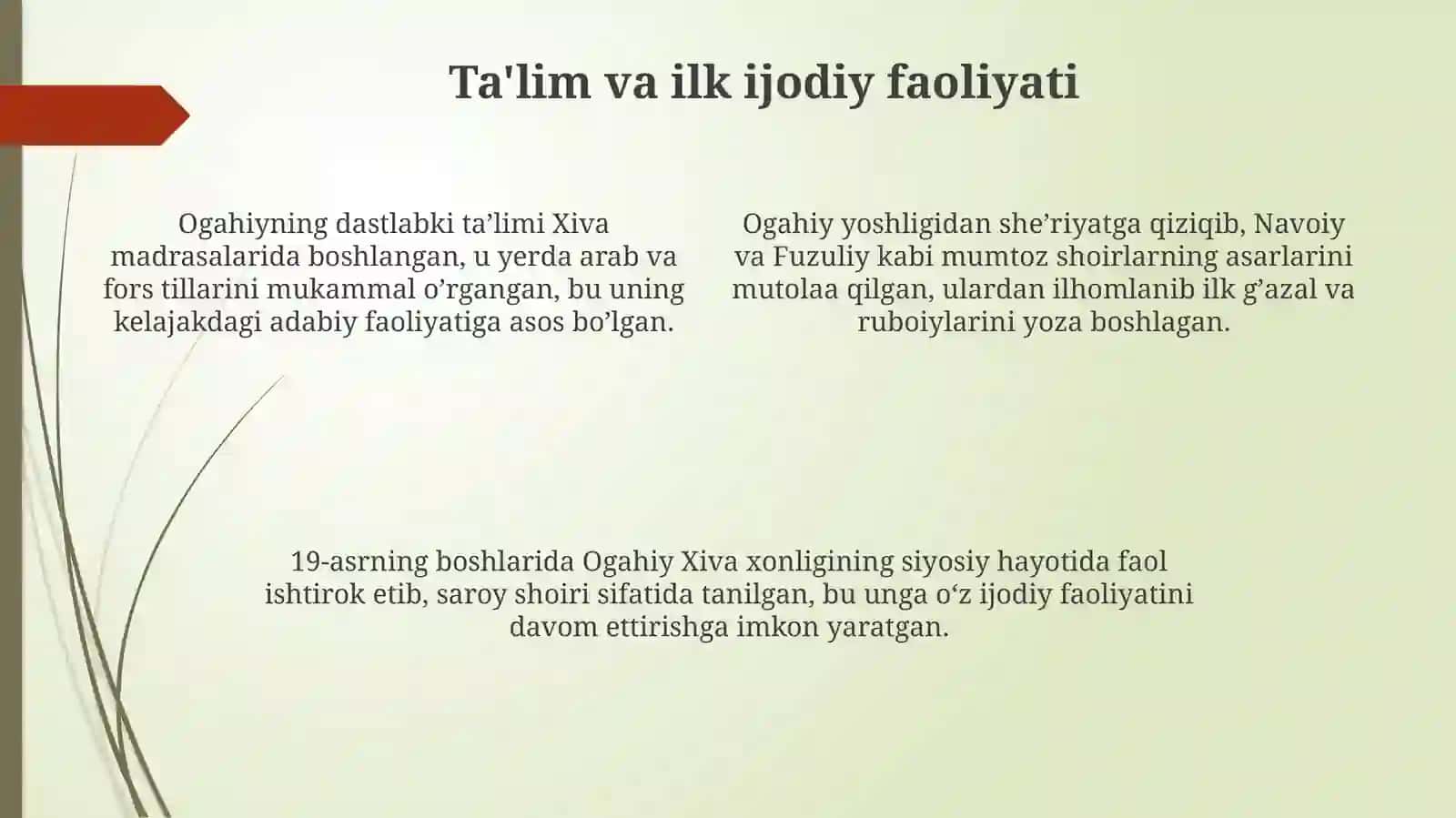 Ogahiy hayoti 4