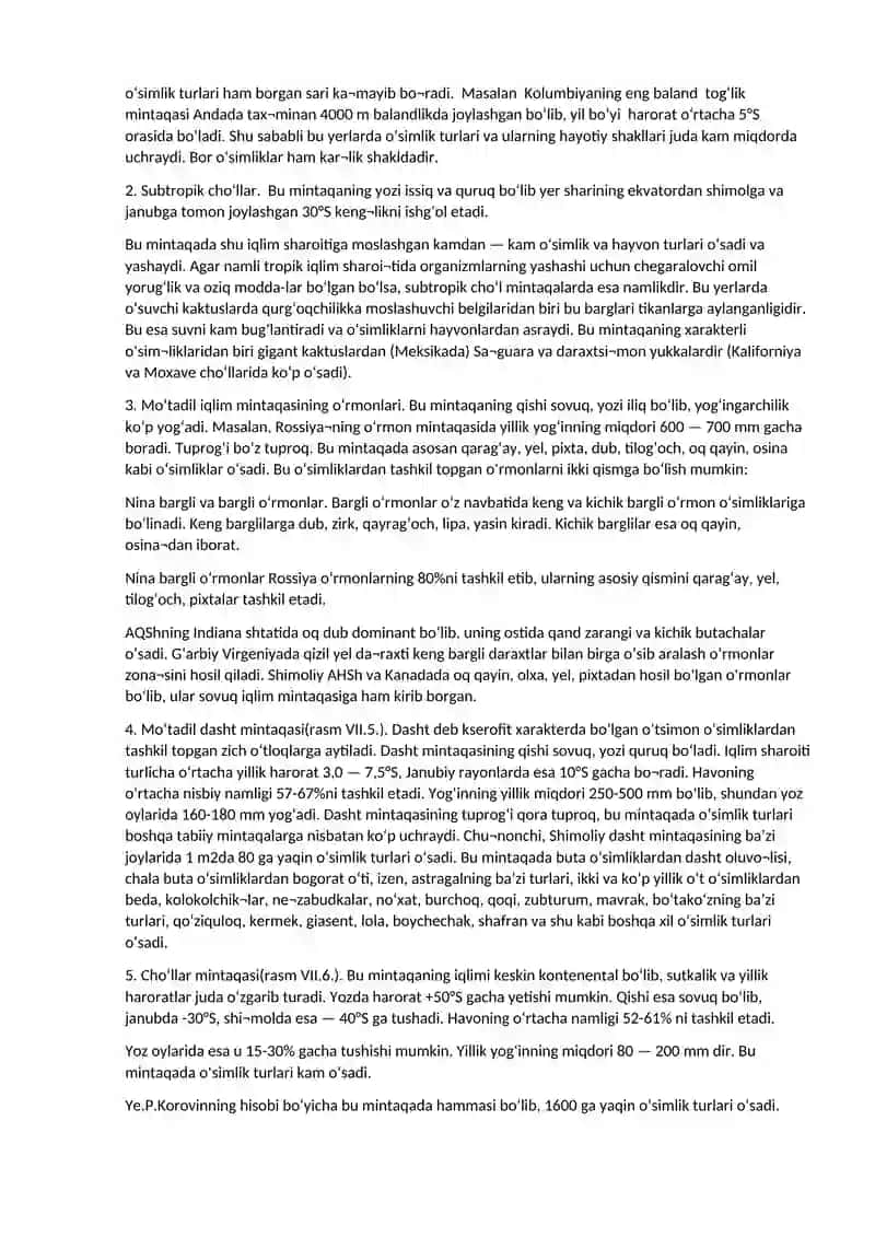 Ekologik tizimlar. Organizmni muhit bilan o‘zaro ta’siri 4