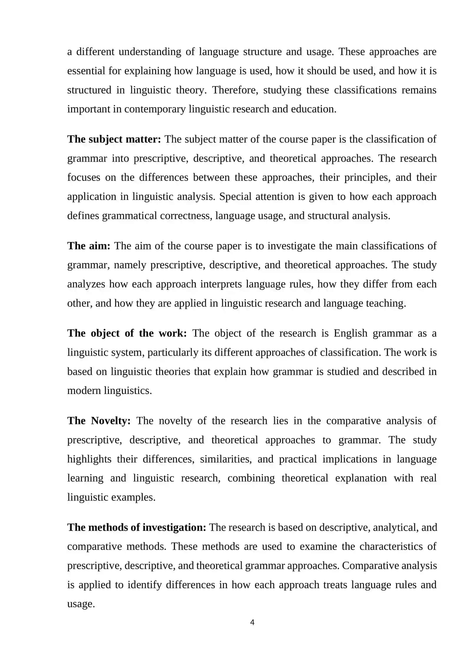 Classifications of grammar. prescriptive, descriptive, and theoretical approaches 4