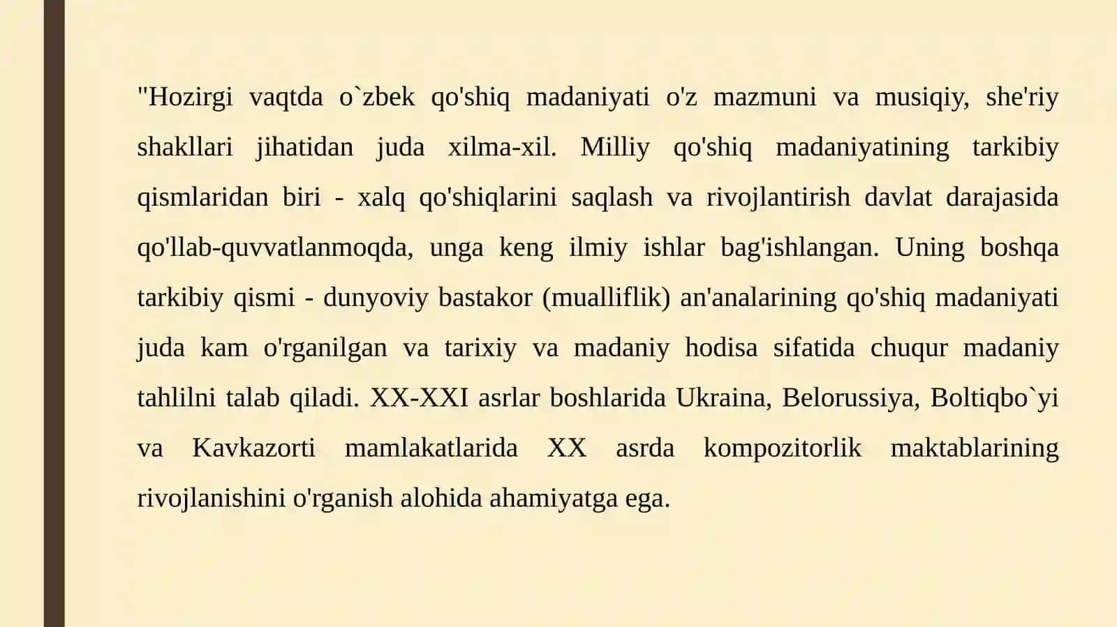 UKRAINA, BELORUSSIYA, BOLTIQBO`YI VA KАVKAZORTI MAMLAKATLARIDA XX ASRDA KOMPOZITORLIK MAKTABLARINING RIVOJLANISHI 4