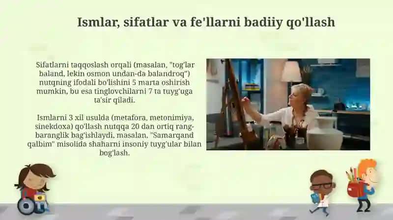 Nutqda badiiy tasvir vositalaridan foydalanish 4