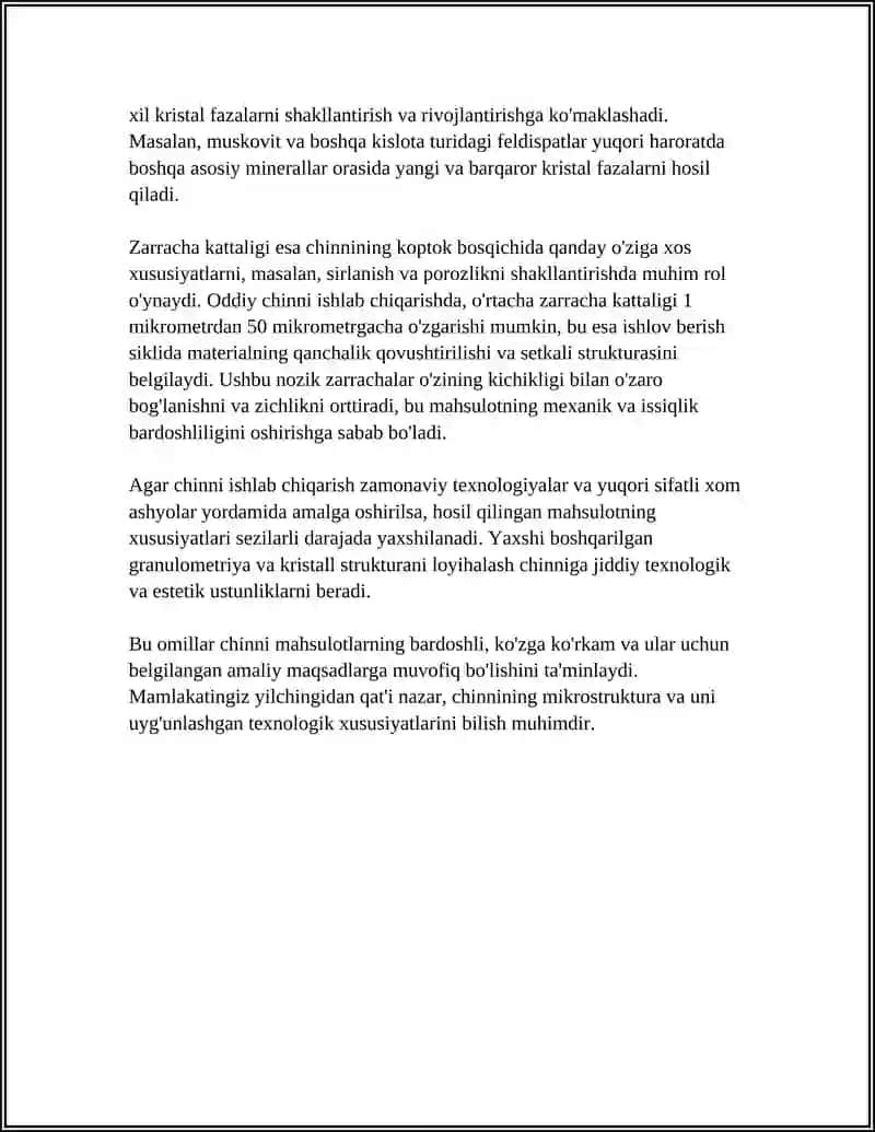 CHINNI UNING FIZIK KIMYOVIY VA TEXNOLOGIK XUSUSIYATLARI 4