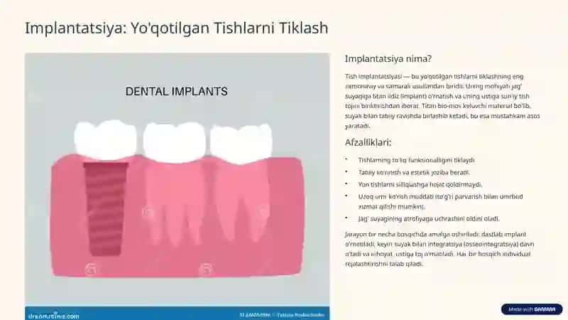 Tish Jarrohligi: Sog'lom Tabassum Sari Qadam 4