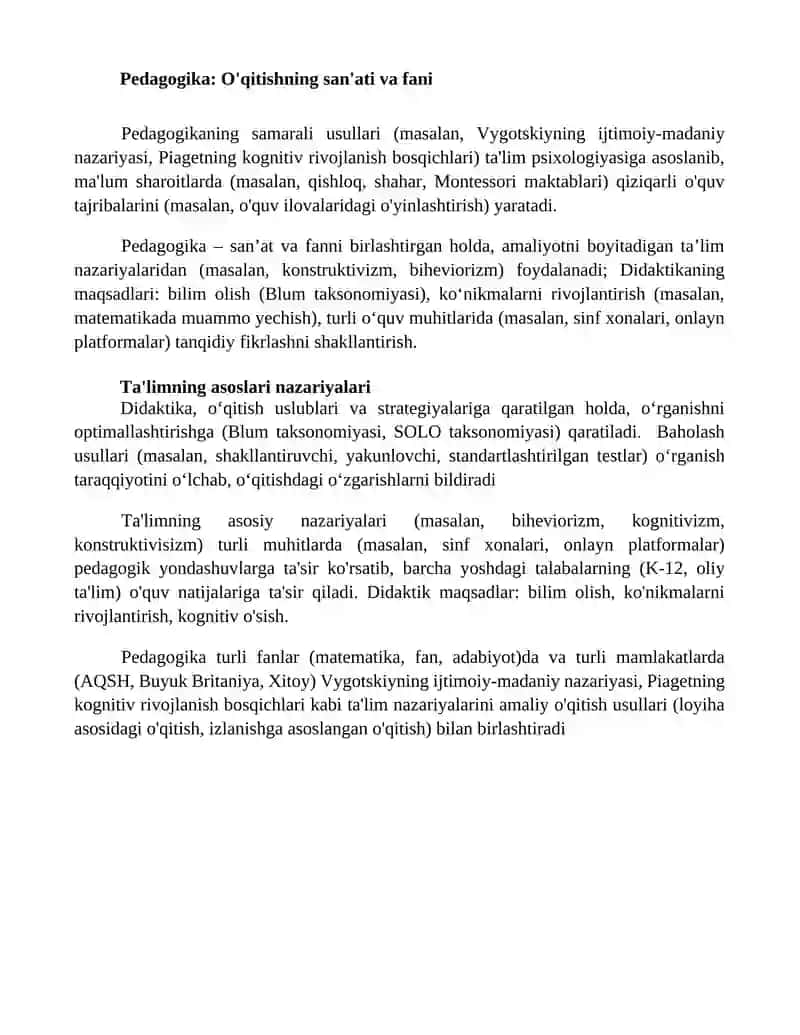 Ta’lim nazariyasi pedagogikasi 4