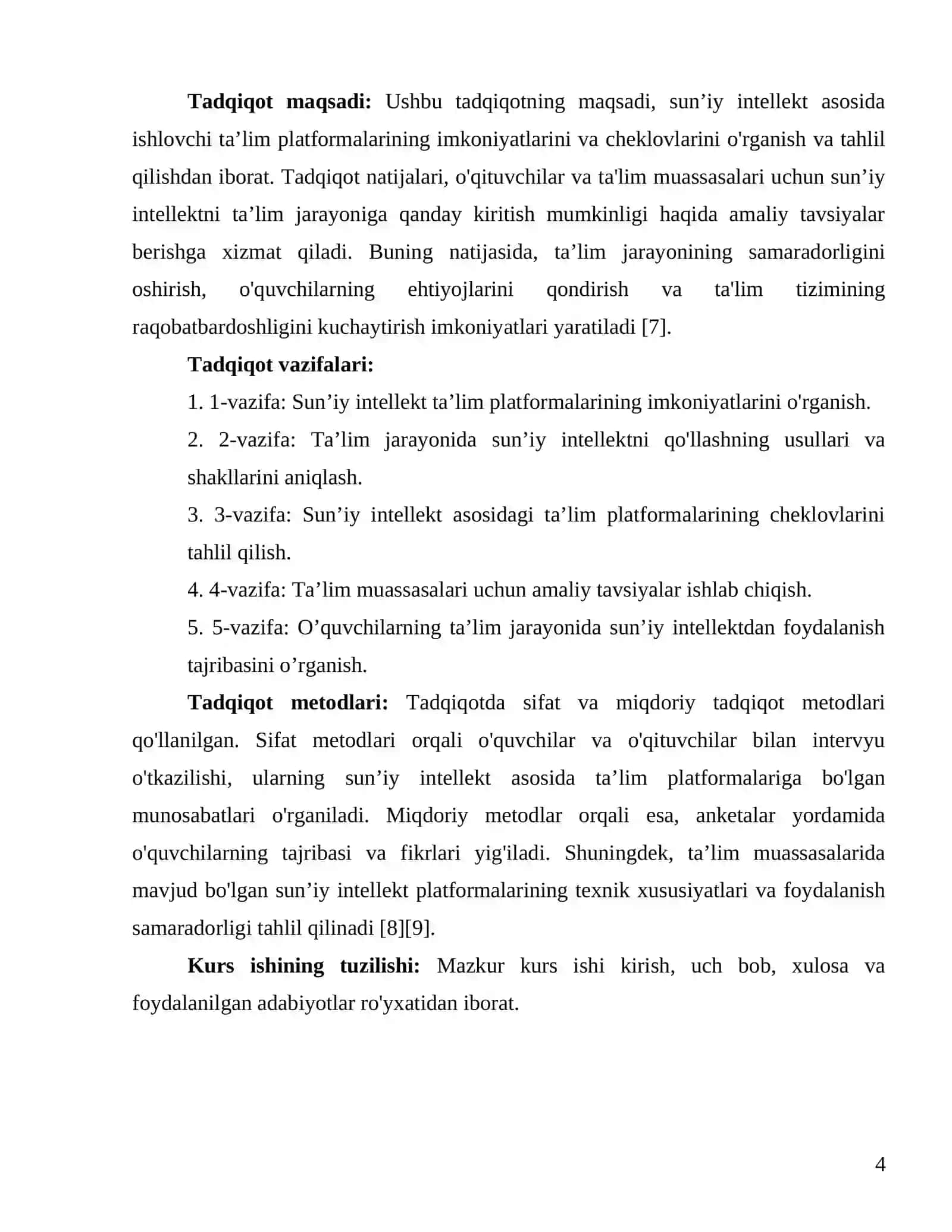 PEDAGOGIK DASTURIY VOSITA FANIDAN KURS ISHI 4