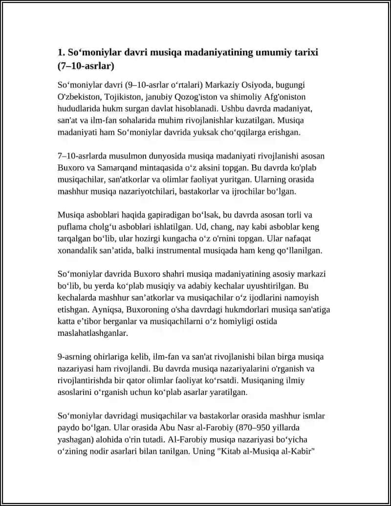 SOMONIYLER DAWIRI MUZIKA MADANIYATI 7-10ASIRLERI 4