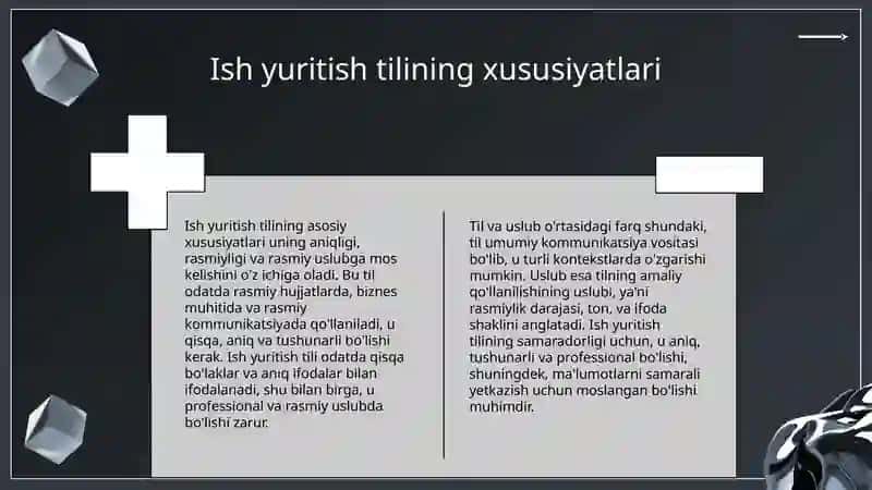 Ish yuritish uslubi va tili 4
