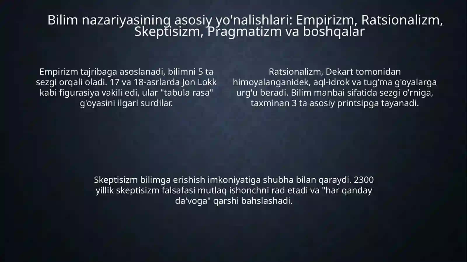 Bilish nazariyasi, yo‘nalishlari va asosiy muammolari 4