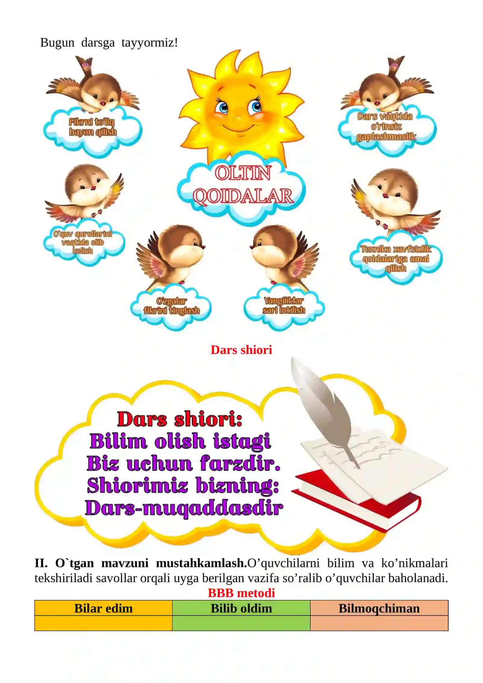 Qashqadaryo mavzusida 3-sinf O'qish fanidan dars ishlanmasi 4