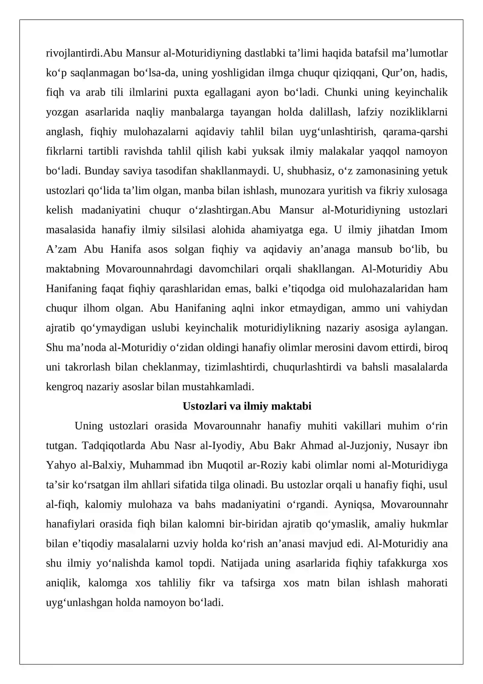 Abu Mansur al-Moturidiy (870–944) 4