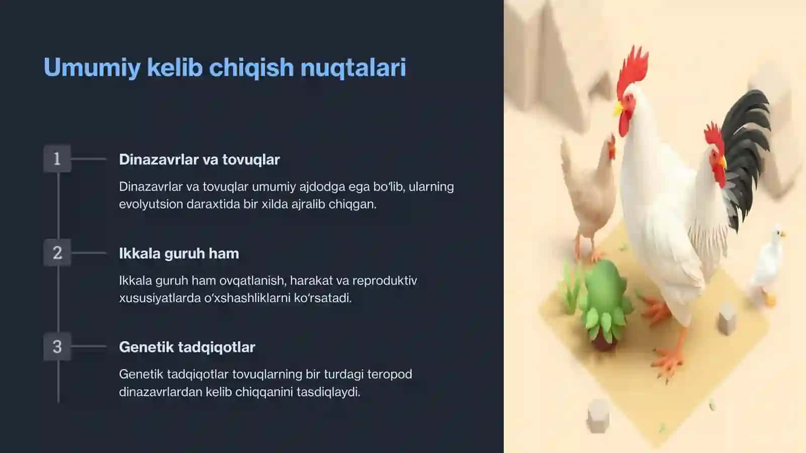 Dinazavr avlodlari sifatida tovuqlar hayot usullari 4