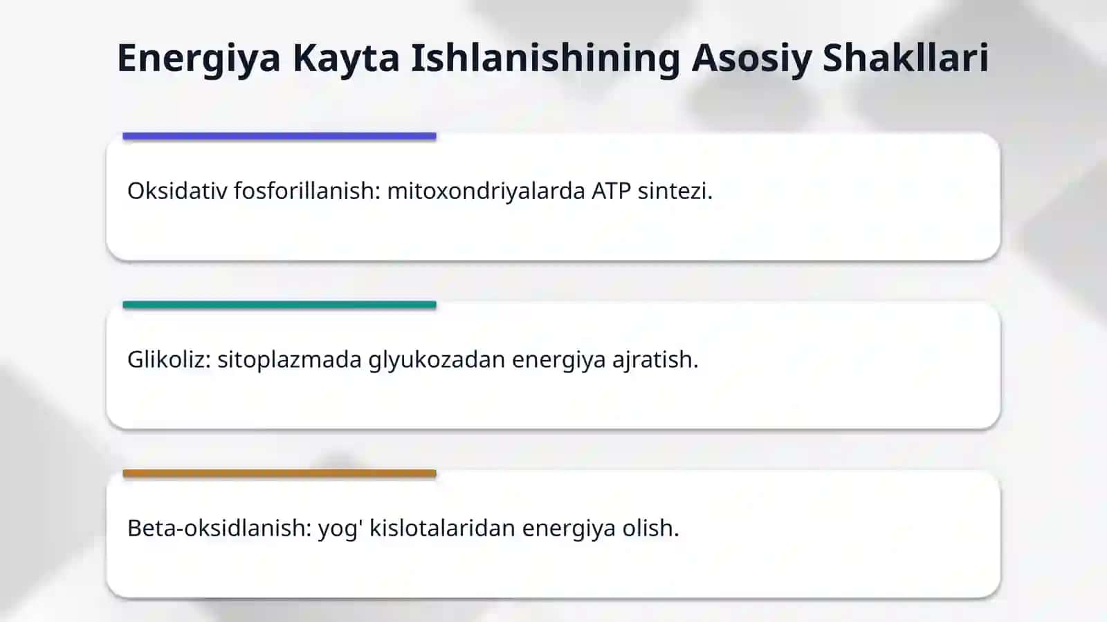 Buyrakni energiya bilan ta’minlanishining asosiy yo‘llari 4