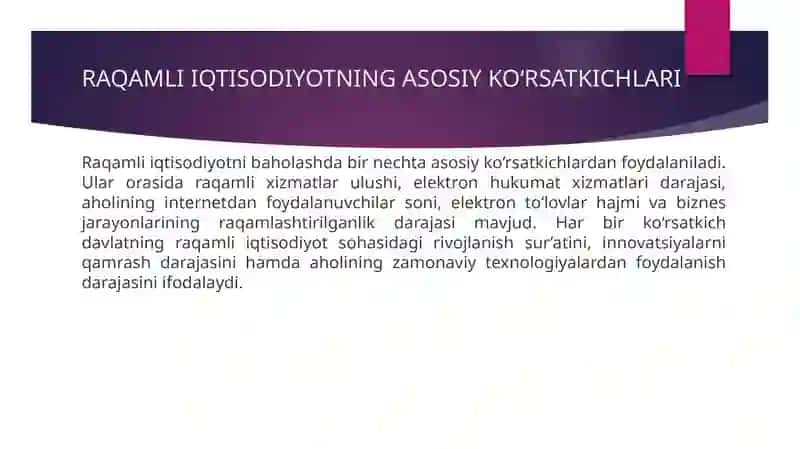 Raqamli iqtisodiyotning asosiy korsatkichlari 4