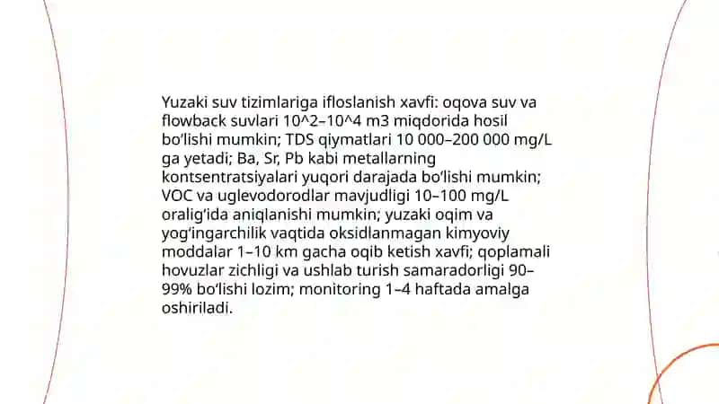 Slanesli gaz ishlab chiqarish loyihalarining ekologik tahdidi 4