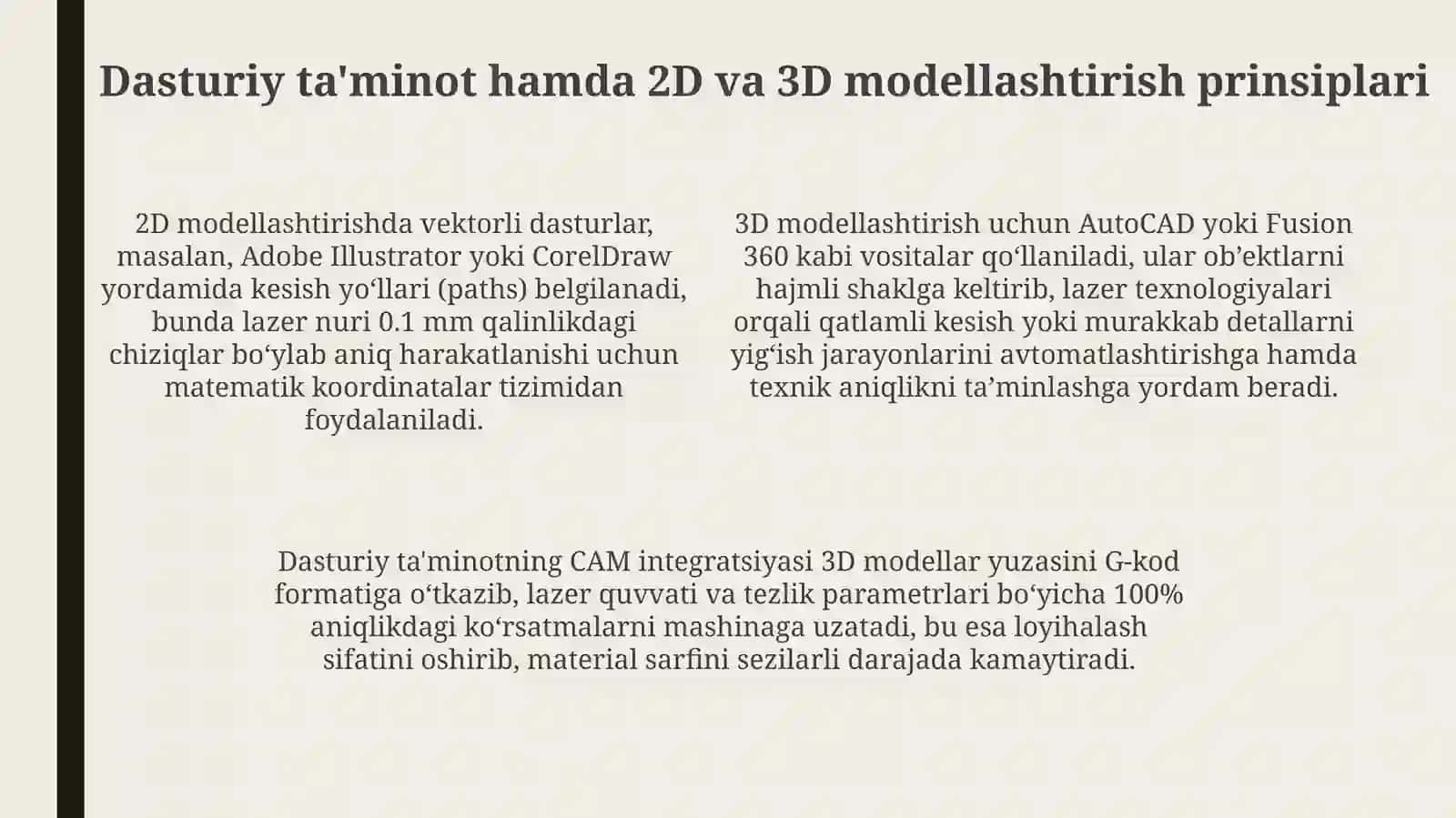 Lazer texnologiyalarining nazariy va texnik asoslari 4