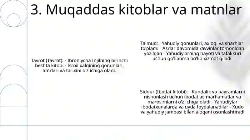 Yahudiylik TaʼLimoti Anana Va Marosimlari 4