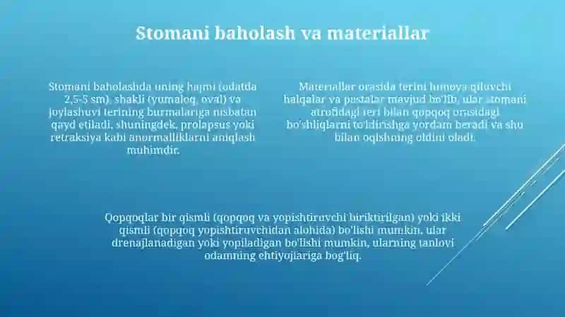 Xirurgik stomani parvarish qilish 4