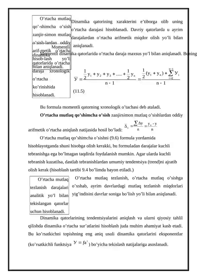 Dinamika qatorlarida prognozlash 4