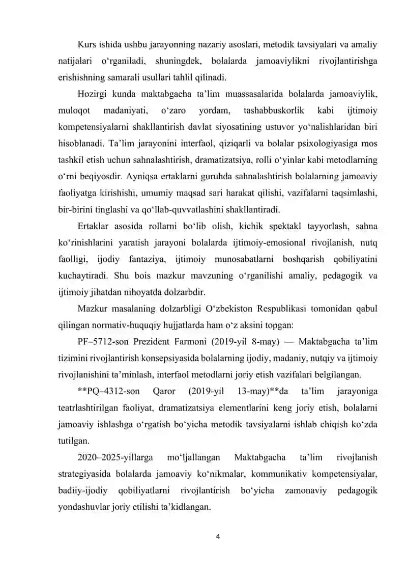 ertaklarni guruhda sahnalashtirish orqali jamoaviylikni rivojlantirish 4