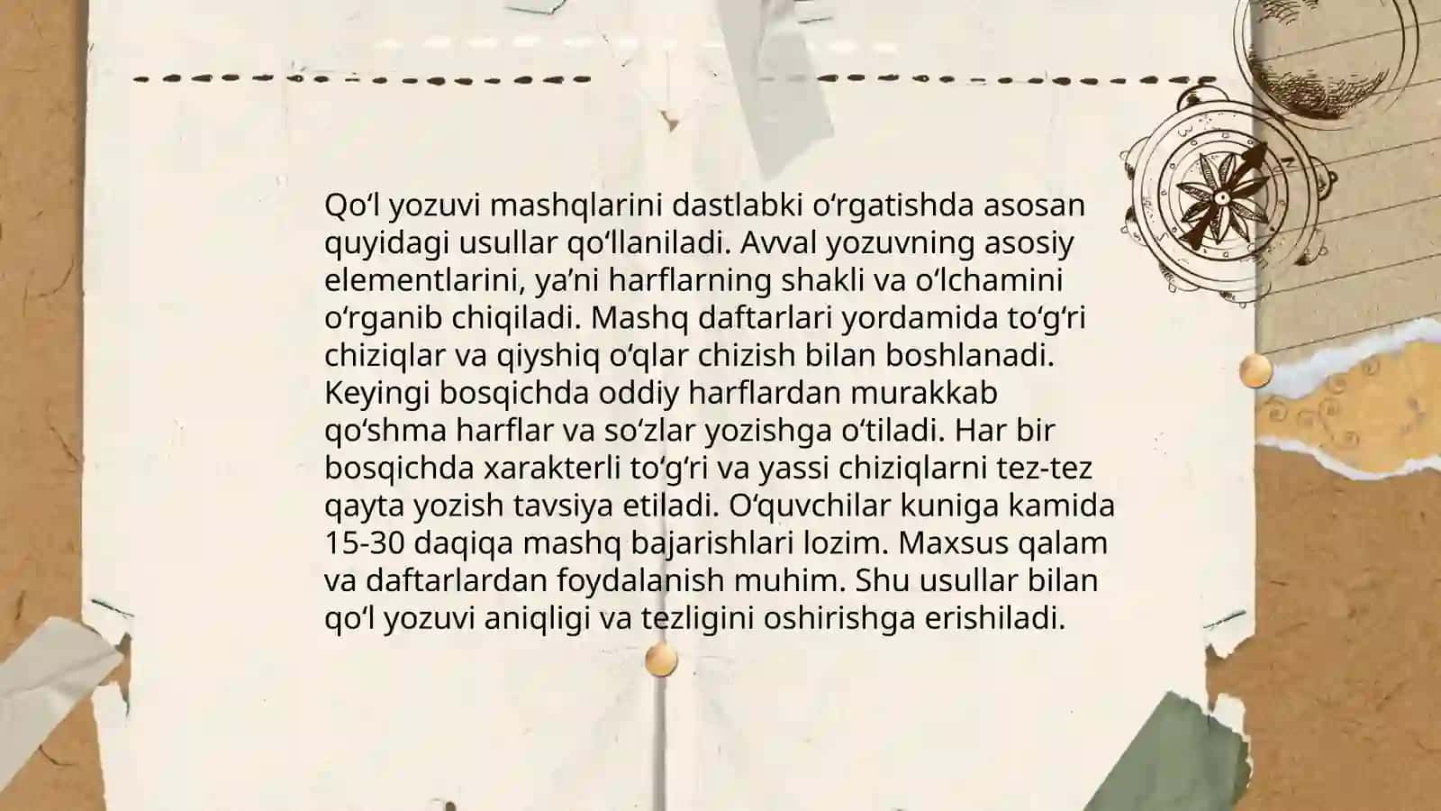 Yozuv qoidalarini bolalarga o‘rgatish usullari 4