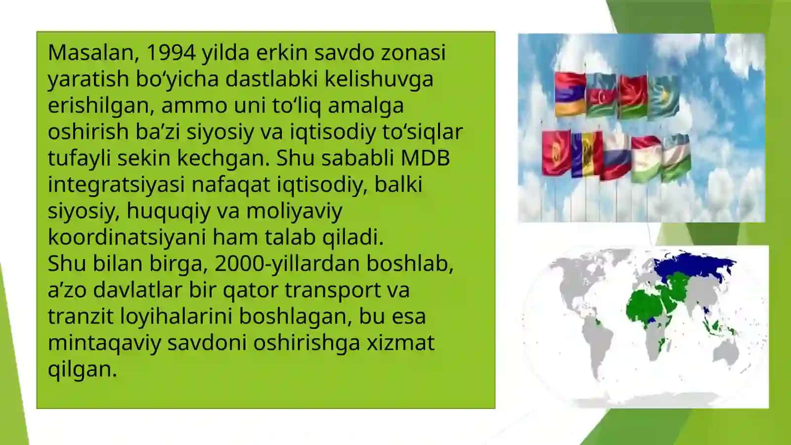 MDB mamlakatlari iqtisodiy integratsiyasida xalqaro tashkilotlarning ta’siri 4