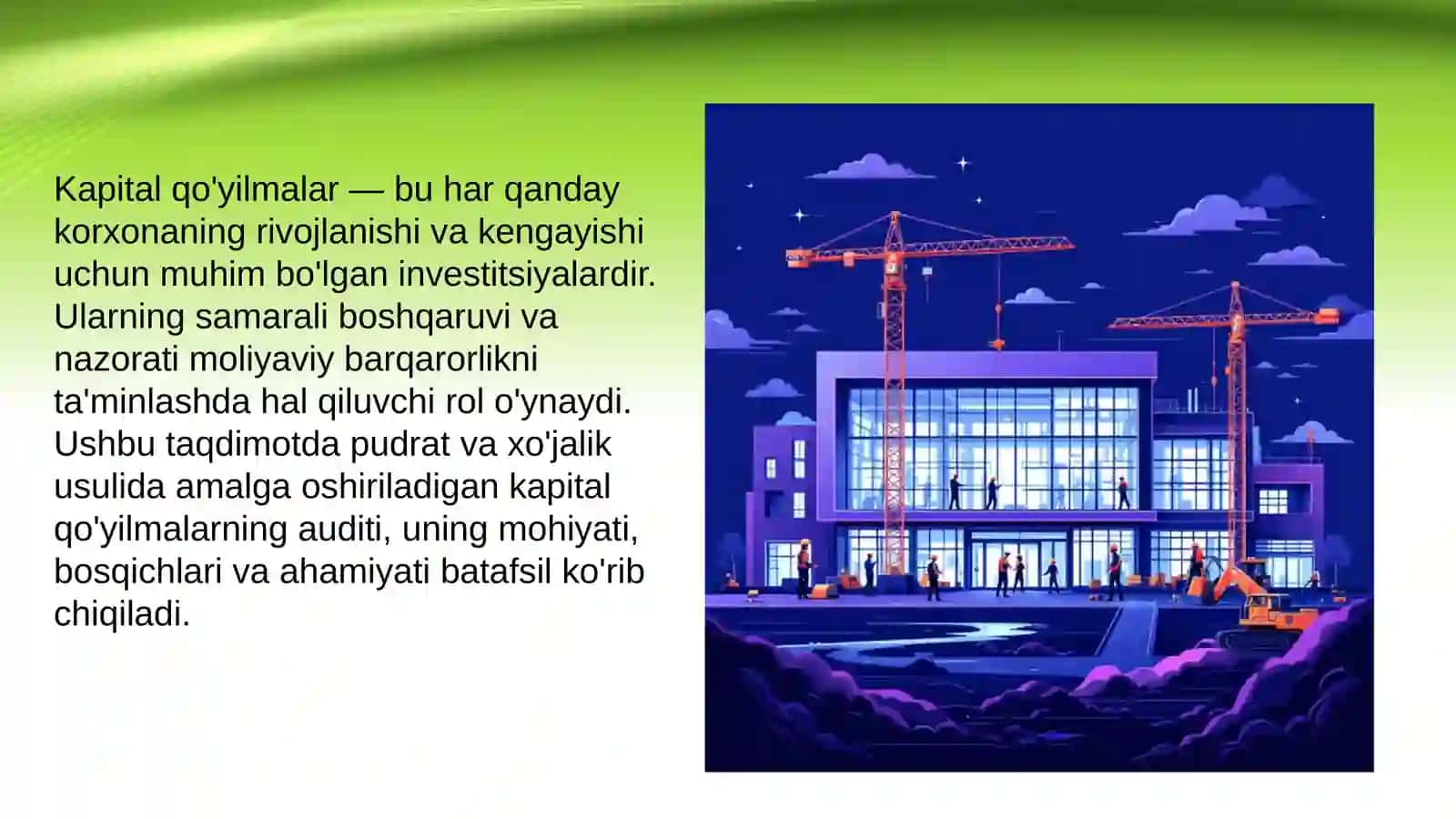 Pudrat va Xo'jalik Usulida Bajariladigan Kapital Qo'yilmalar Auditi 4