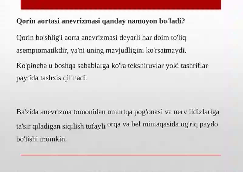 Qorin bo'shlig'iaortaanevrizmalari 4