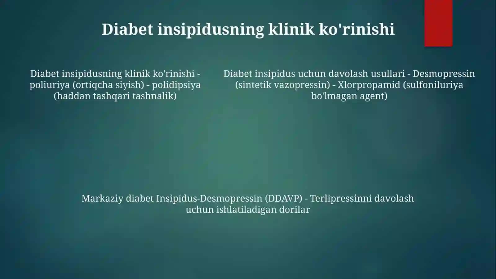 Qandsiz Diabetni Davolashda IshlatiladiganDoriVositalari 4