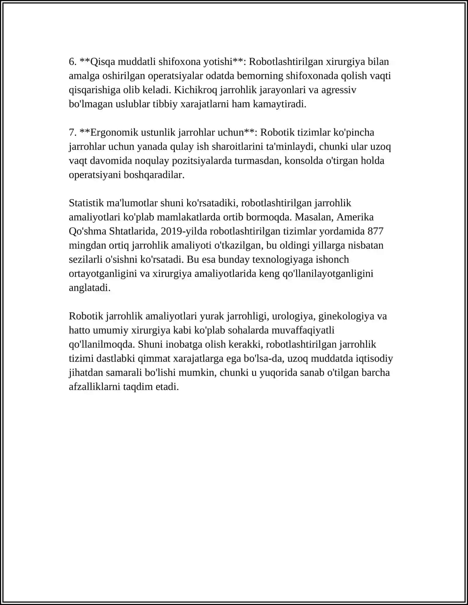 ROBOTLASHTIRILGAN XIRURGIYA AMALIYOTI 4