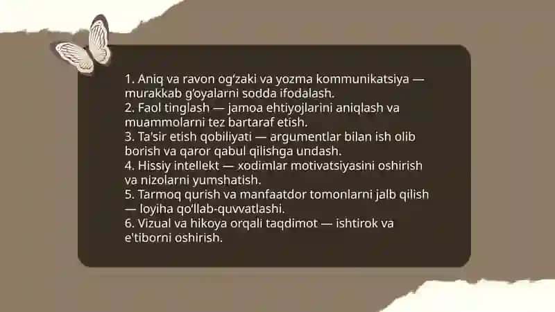 O'zingizning rahbarlik qobilyatingizni baholab, SWOT tahlil qilish 4