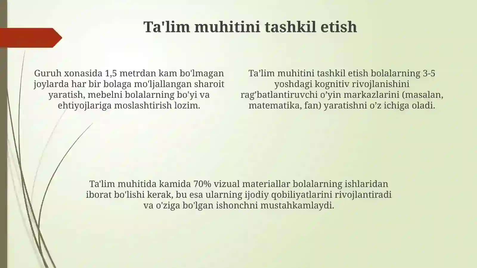 Maktabgacha ta'lim tashkilotida yosh bolalarning hayotini to'g'ri tashkil etish 4