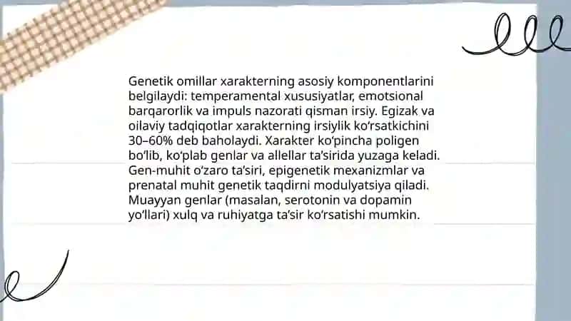Xarakter va irsiyat Diana 4