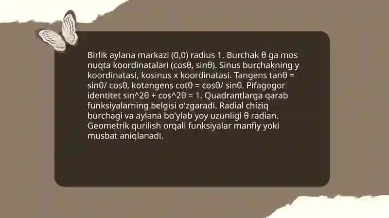 Asosiy trigonometrik ayniyat va uning natijalari 4